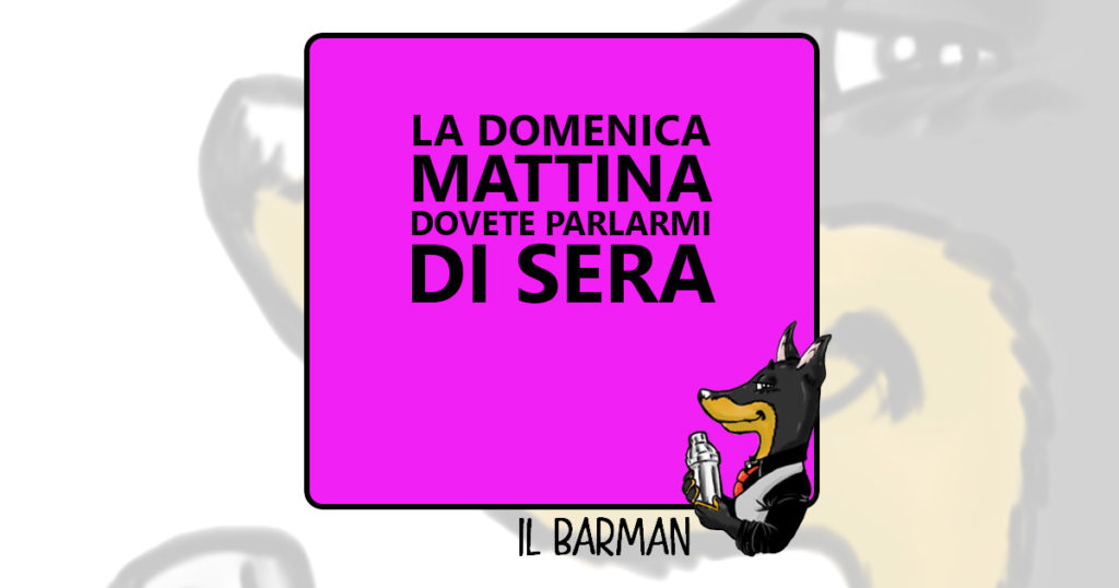 La domenica mattina - Il barman - Vignetta